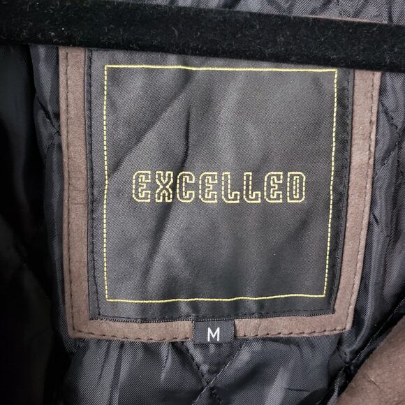 Vtg 100% Soft Leather Jacket Excelled Mens M Heavyweight Diamond Lined 46x26 - Picture 7 of 14